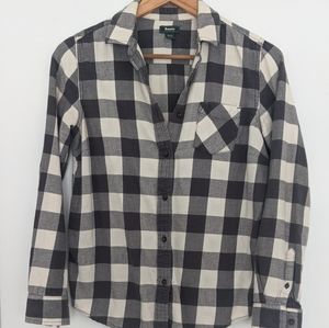 Roots grey plaid cabin shirt XS